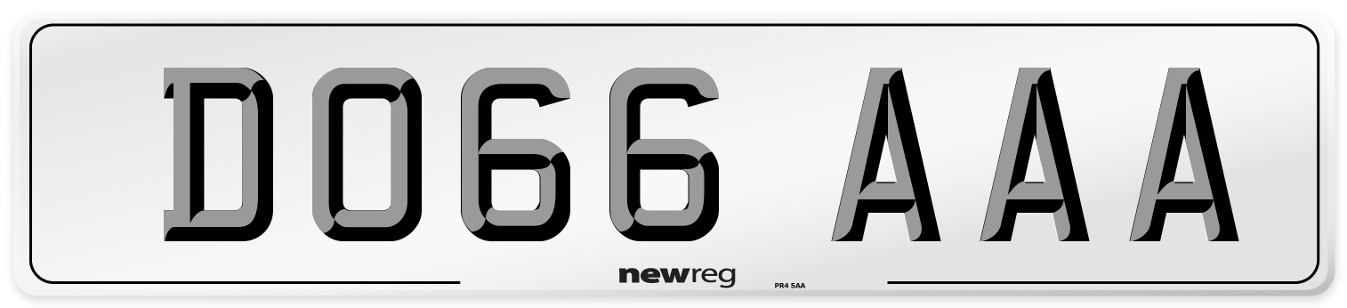 DO66 AAA Number Plate from New Reg